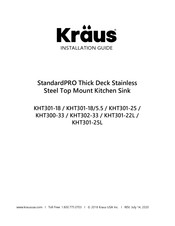 Kraus StandardPRO KHT301-22L Installation Manual