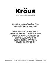 Kraus Kore KWU100-23L Installation Manual