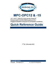 Avalue Technology MPC-OPC15 Quick Reference Manual