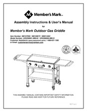 Rankam Member's Mark GR2298901-MM-02 Assembly Instructions & User Manual