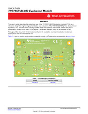 Texas Instruments TPS785EVM-033 User Manual