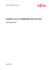 Fujitsu PRIMERGY RX2540 M5 Operating Manual