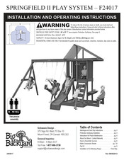 Big Backyard SPRINGFIELD II Installation And Operating Instructions Manual