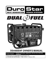 Durostar DUAL FUEL DS4400EHF Owner's Manual