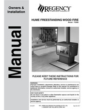 Regency Fireplace Products HUME F250B Owners & Installation Manual