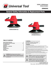 Universal Tool UT8769 General Safety Information & Replacement Parts