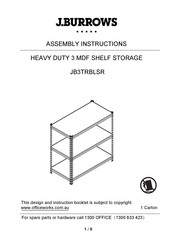 J.Burrows JB3TRBLSR Assembly Instructions Manual