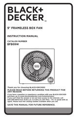 Black & Decker BFB09W Instruction Manual