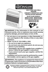 Procom BLUE FLAME MNSD200TBA Owner's Operation And Installation Manual