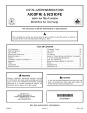 Allied A93DF1E Installation Instructions Manual