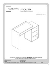 Mainstays STACK MS16-D4-1007-02 Assembly Instructions Manual