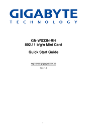 Gigabyte GN-WS33N-RH Quick Start Manual