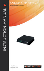 A-Neuvideo ANI-HDAINSERT4K6 Instruction Manual