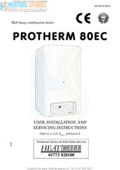 Protherm 80EC User, Installation And Servicing Instructions