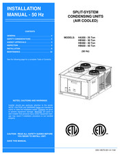 Unitary Products Group YORK HA300 Installation Manual