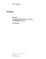 Tektronix SPG 422 User Manual
