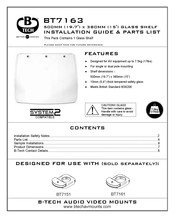 B-Tech BT7163 Installation Manual & Parts List