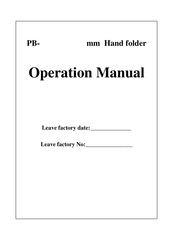MachineryHouse S264 Operation Manual