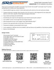 SRS Labs SXMCMTU64 Installation Instructions Manual