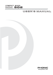 Phonic MM 502 User Manual