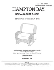 HAMPTON BAY FRS80812CRW-BAR Use And Care Manual