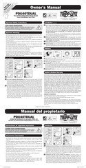 Tripp Lite PDU40TDUAL Owner's Manual