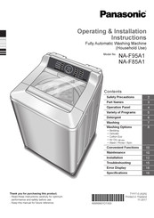 Panasonic NA-F95A1 Operating & Installation Instructions Manual