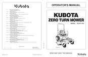 Kubota ZD1011-AU Operator's Manual