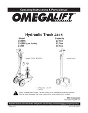 SFA OMEGALIFT 23221C Operating Instructions & Parts Manual