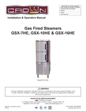Middleby CROWN GSX-7HE Installation & Operation Manual