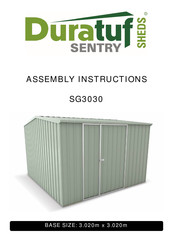 Riviera Duratuf SENTRY SHEDS SG3030 Assembly Instructions Manual