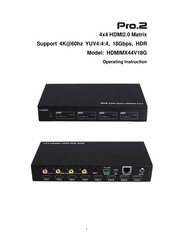 Pro 2 HDMIMX44V18G Operating	 Instruction