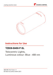 Vision & Control TZB38-B450-P-SL Instructions For Use Manual