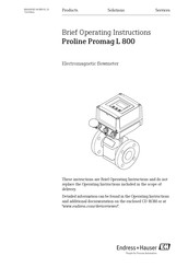 Endress+Hauser Proline Promag L 800 Brief Operating Instructions