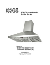 KOBE OVS-CHX8130SQB-40 User Manual & Installation Manual