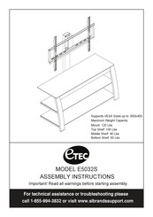 Etec E5032S Assembly Instructions Manual