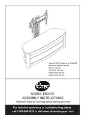 Etec E6032S Assembly Instructions Manual