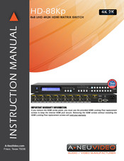 A-Neu Video HD-88Kp Instruction Manual
