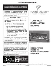 Town & Country Fireplaces TCWS38D2 Installation Manual