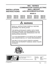 Bard W48G1DB Installation Instructions Manual