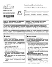 Astria Fireplaces ARIES40TMP-C Installation And Operation Instructions Manual
