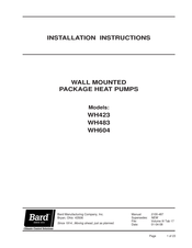 Bard WH423-C Installation Instructions Manual