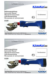 Textron Klauke mini ES20 Instruction Manual