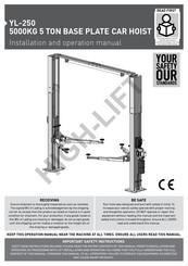 AussieCarHoists YL-250 Installation And Operation Manual