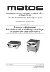 Metos 4228032 Installation And Operation Manual