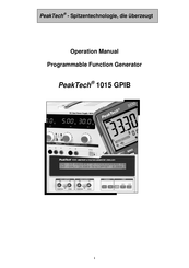 PeakTech 1015 GPIB Operation Manual