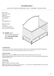 RH Baby&child BELLINA STORAGE CONVERSION CRIB Assembly Instructions Manual