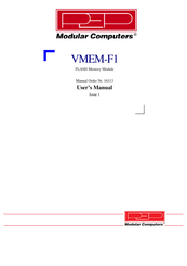 PEP Modular Computers VMEM-F1 User Manual