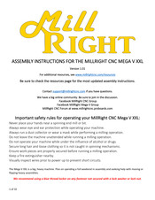 MillRight CNC MEGA V XXL Assembly Instructions Manual