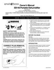 ENVIROBOSS EB140 Owner's Manual
